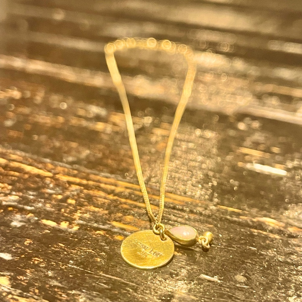 NEW! CHAN LUU sterling silver necklace, pendant with pearlescent charm